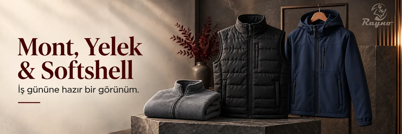 Mont, Yelek & Softshell: İş gününe hazır bir görünüm.
