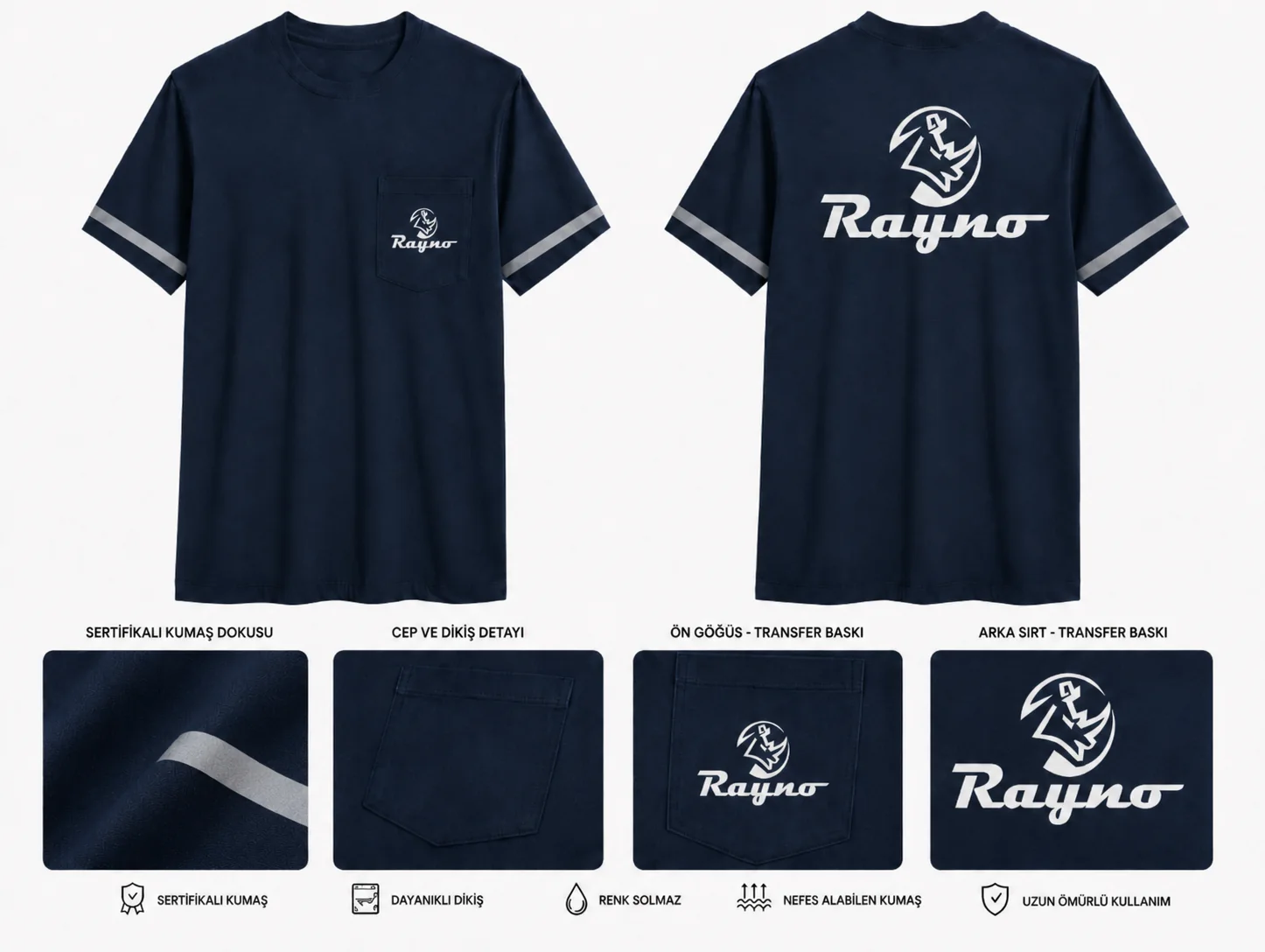 Düz Yaka Tshirt - RM-İK-TDY-296