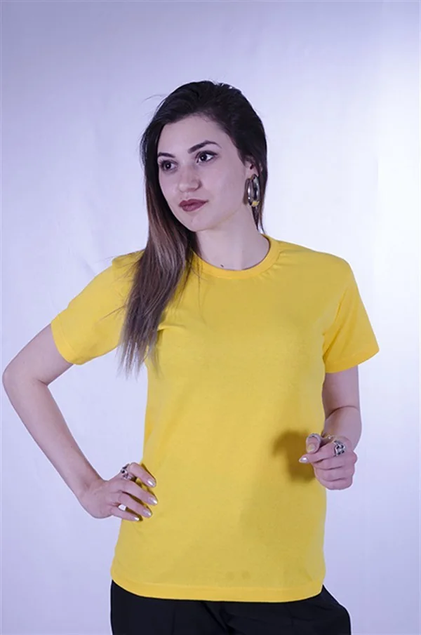 Sarı Kadın Tişört · RM-İK-TDY-382