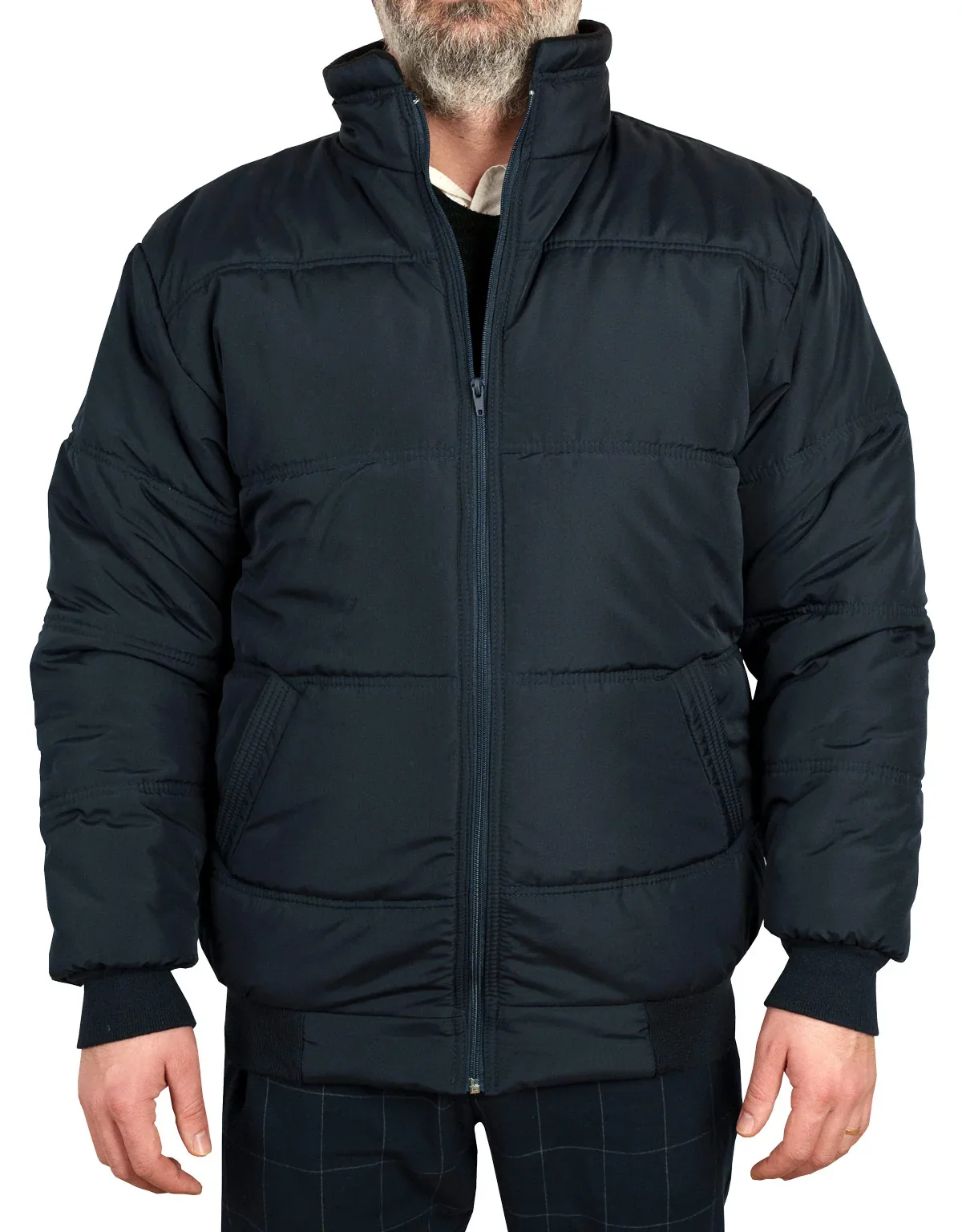 Dik Yaka Şişme Mont Standart Kalıp - Lacivert · RM-İK-MC-33