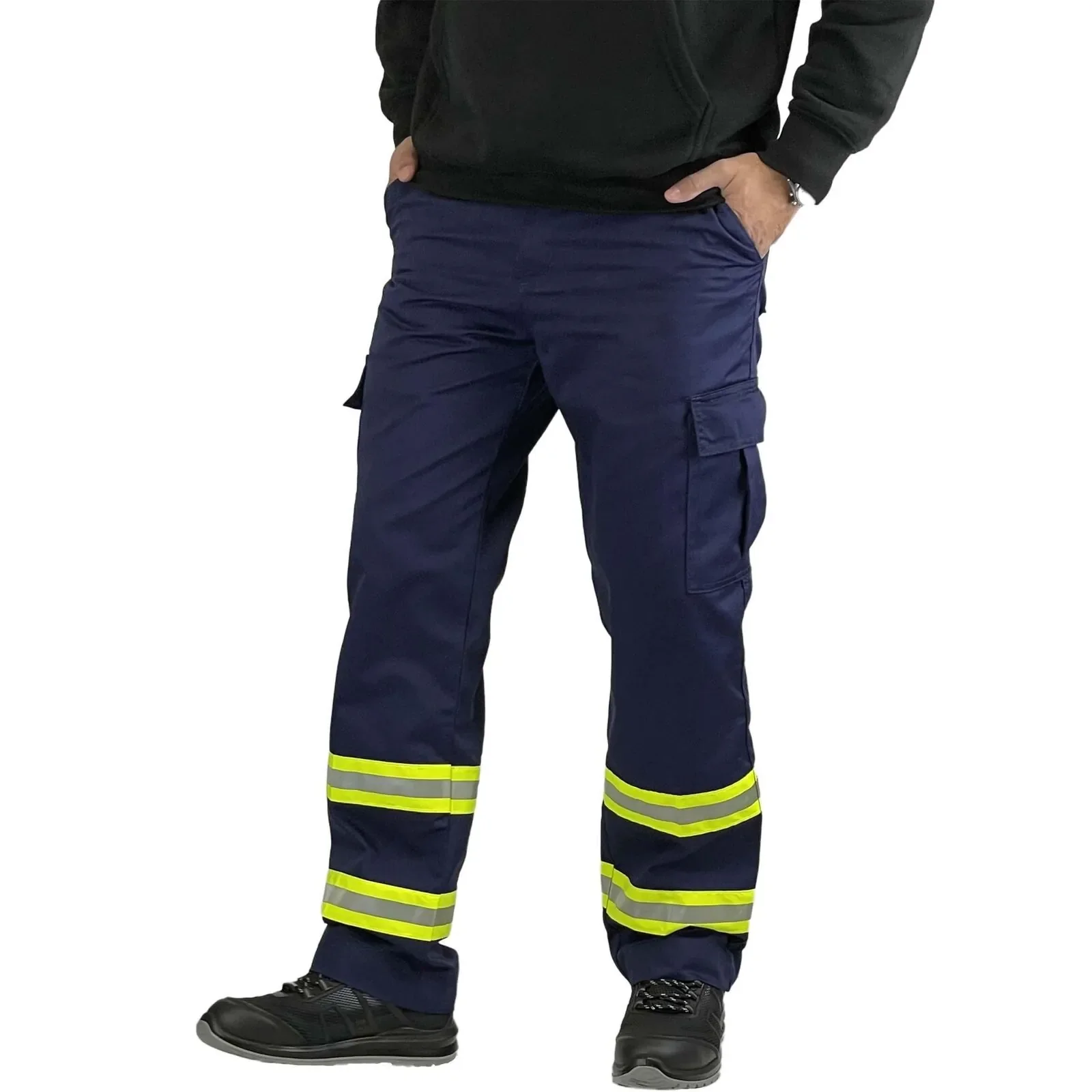 Lacivert Sarı Reflektörlü İş Pantolonu · RM-İK-PG-386