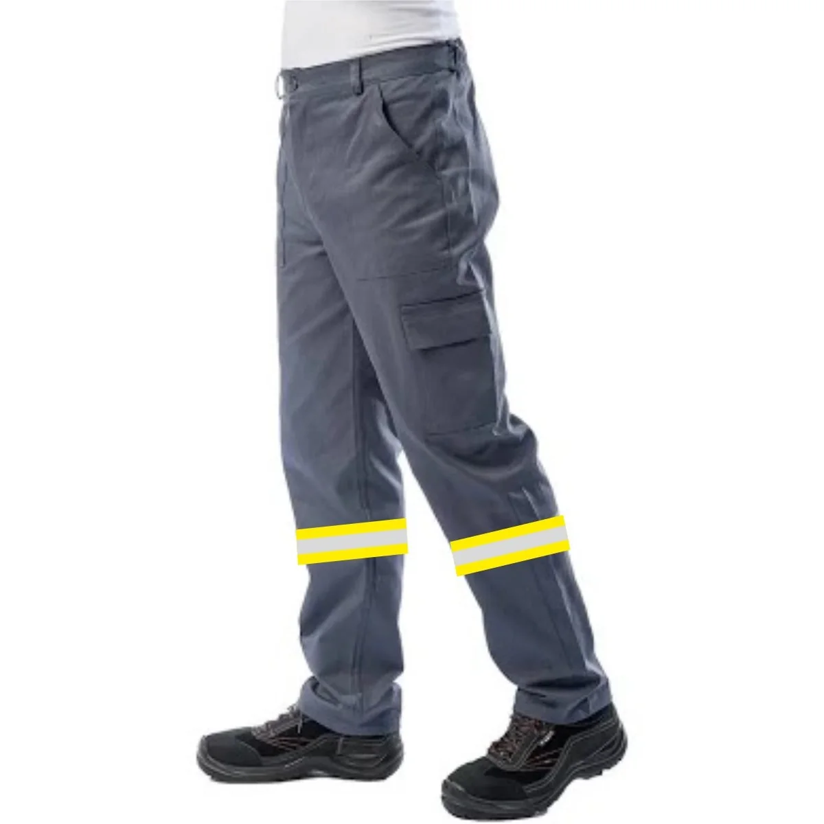 Gri-Sarı Reflektörlü İş Pantolonu · RM-İK-PG-398