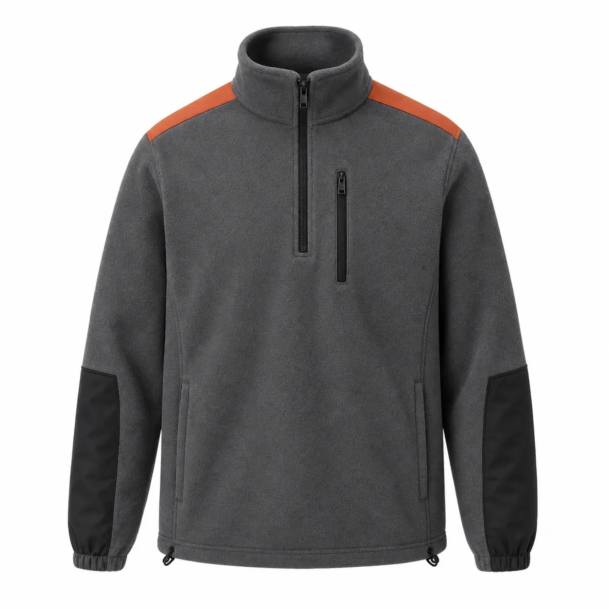 Grafit Turuncu Yarım Fermuarlı Polar Mont - grafit / turuncu · RM-İK-PO-13