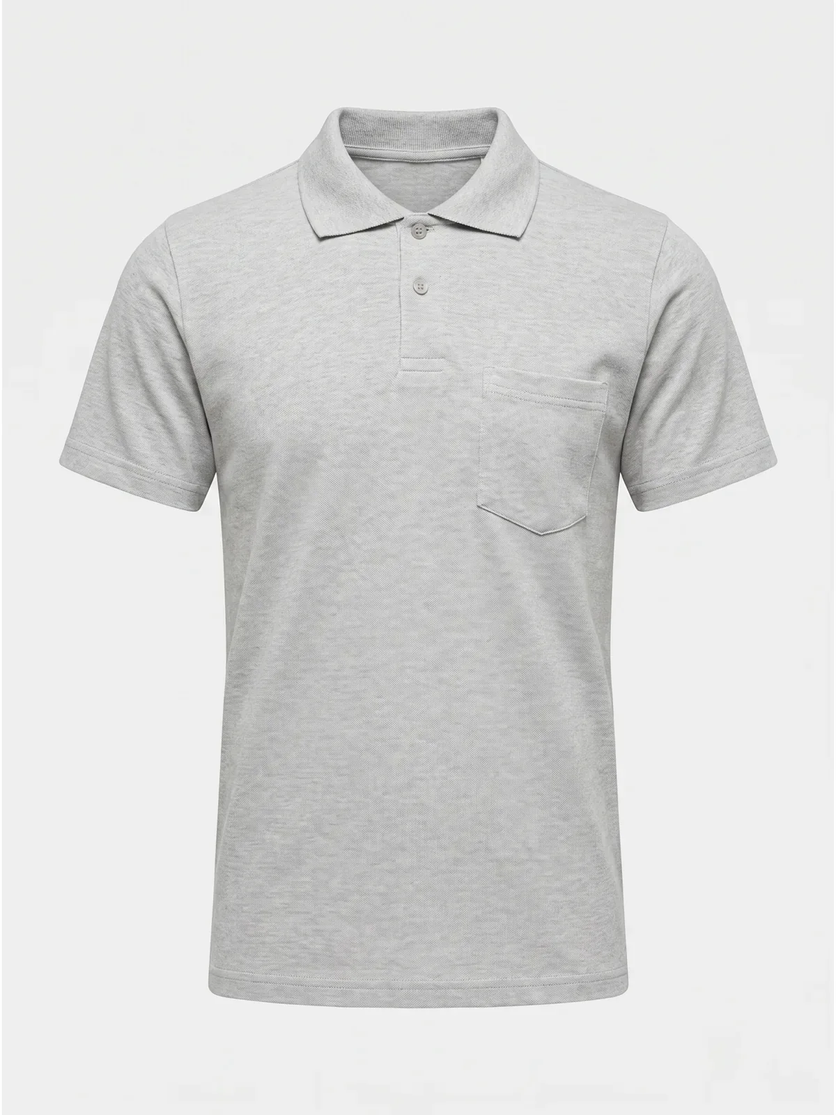 Cepli Polo Yaka Tişört - Gri · RM-İK-TPY-365
