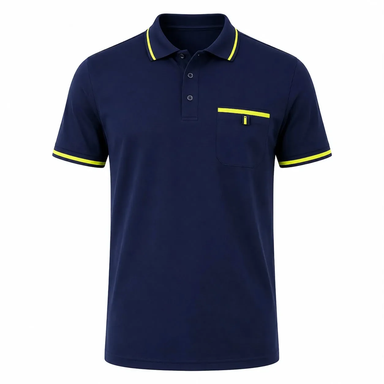 Lacivert Fosfor Detaylı Polo Tişört - Lacivert · RM-İK-TPY-372