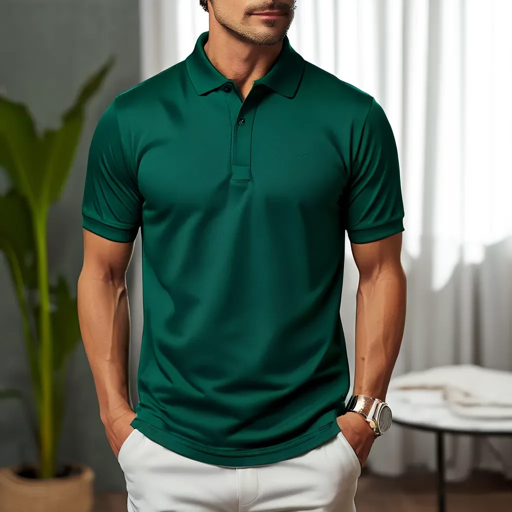 Yeşil Polo Yaka Tişört · RM-İK-TPY-411