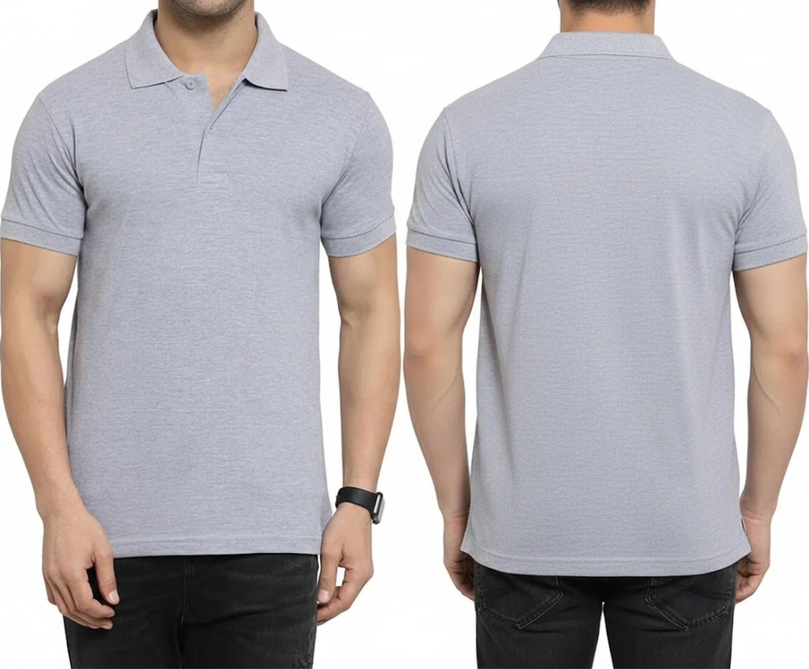Gri Polo Yaka Tişört · RM-İK-TPY-417