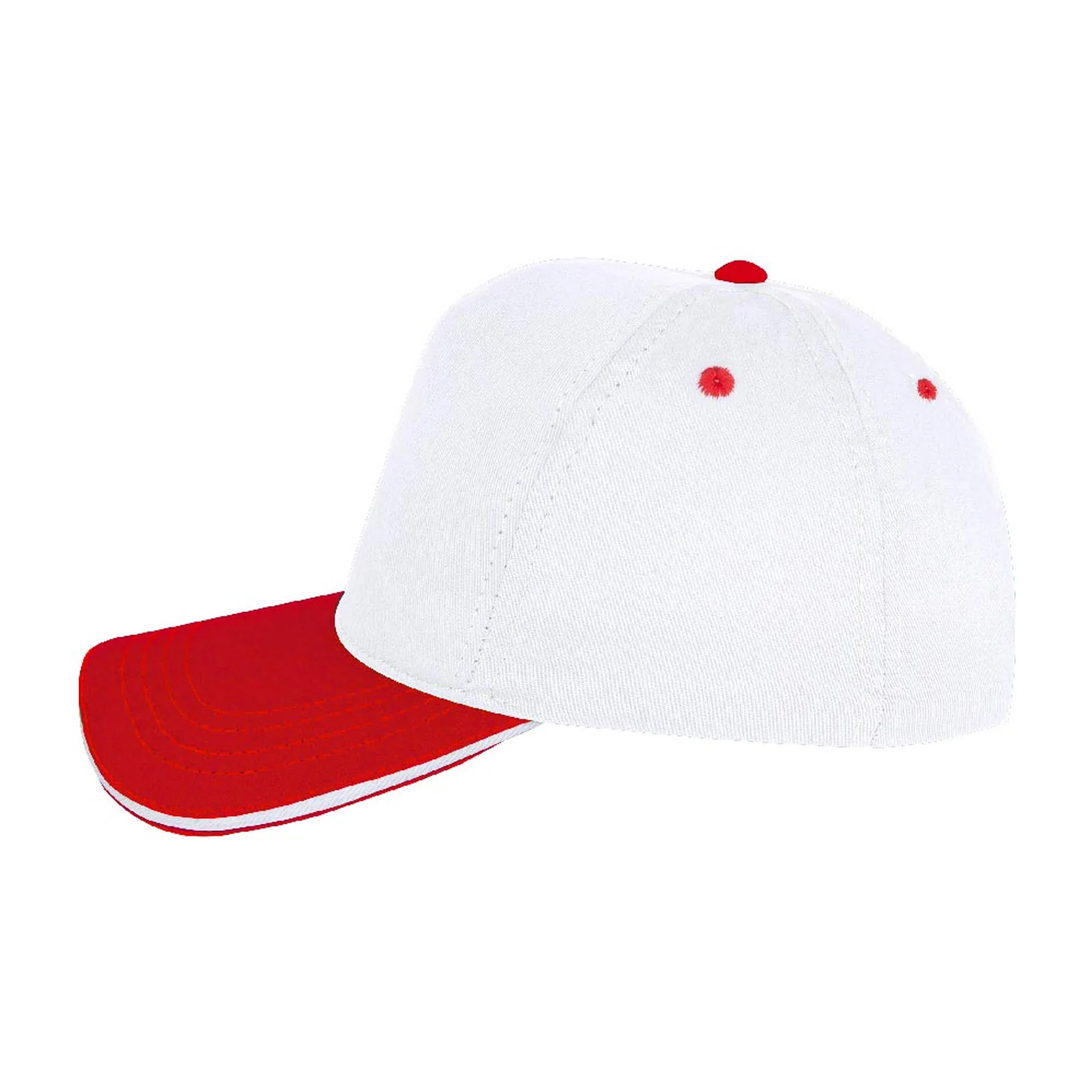 Sandwıch Siper Cotton Şapka - Beyaz / Kırmızı · RM-İK-SB-62 (3/3)