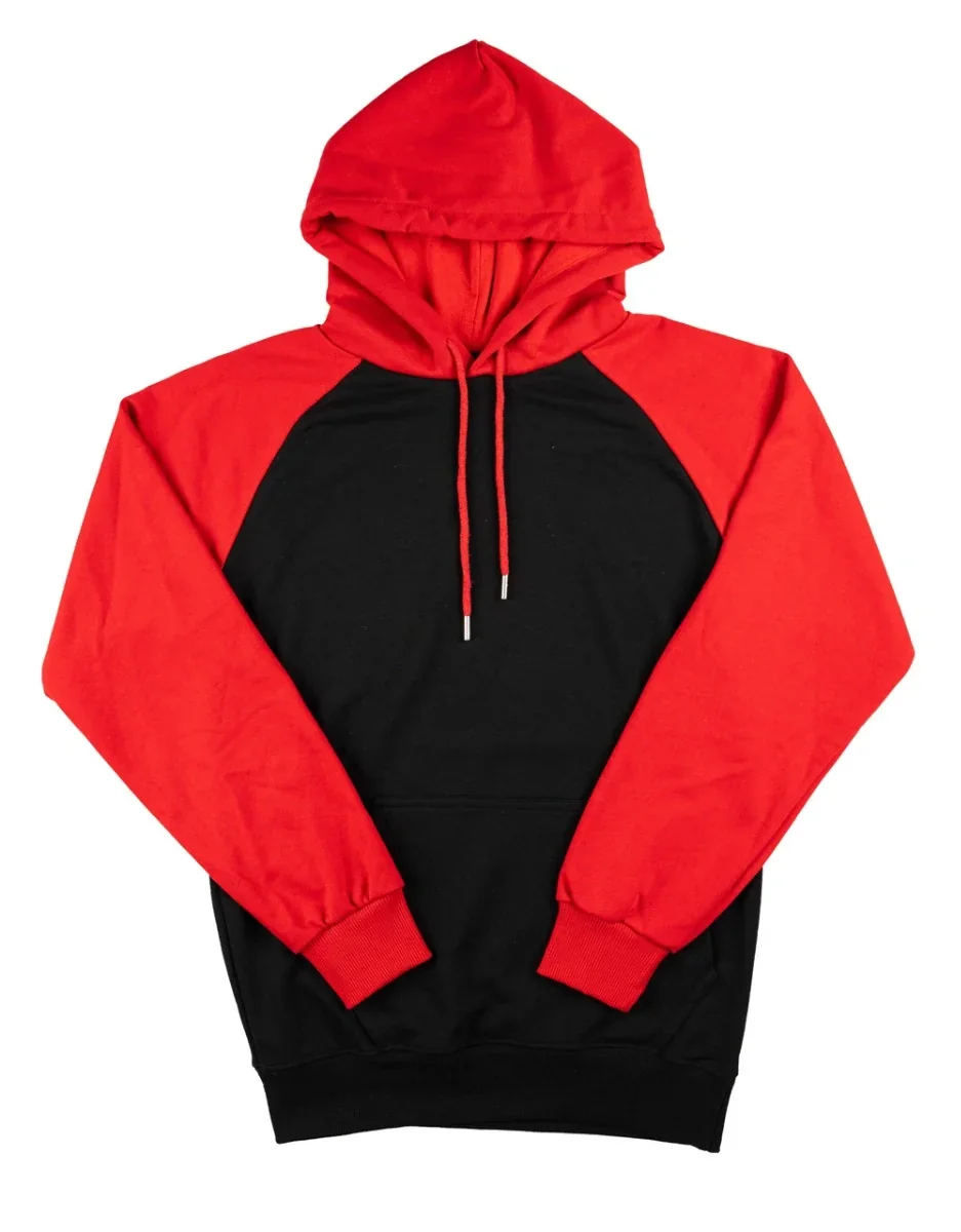 Reglan Kol Kapüşonlu Sweatshirt İplik Şardonsuz - Kırmızı · RM-İK-SW-32