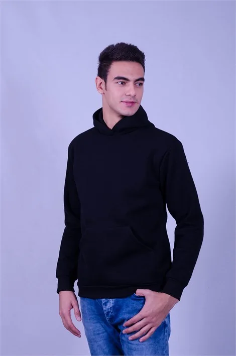 Siyah Kapüşonlu Sweatshirt · RM-İK-SW-36