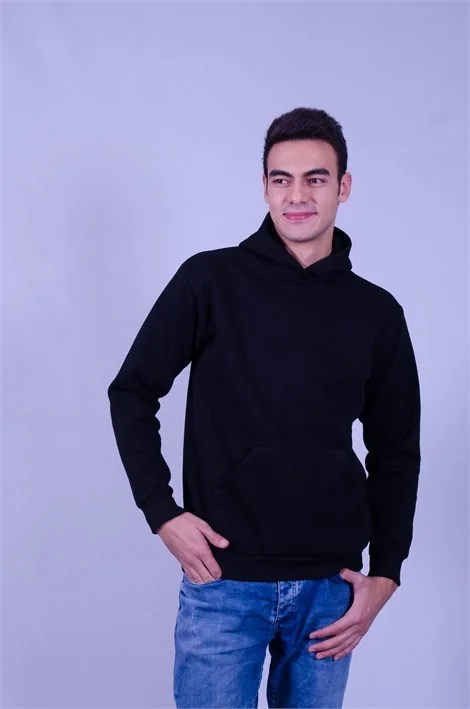 Siyah Kapüşonlu Sweatshirt · RM-İK-SW-36 (2/3)