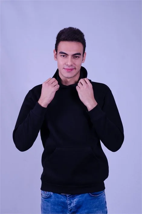Siyah Kapüşonlu Sweatshirt · RM-İK-SW-36 (3/3)