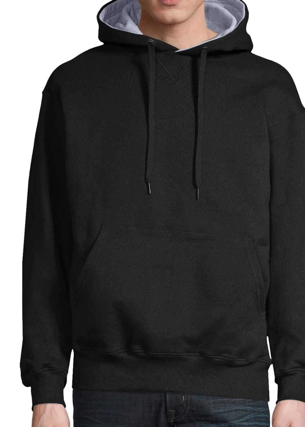 Siyah-Gri Astarlı Kapüşonlu Sweatshirt · RM-İK-SW-40