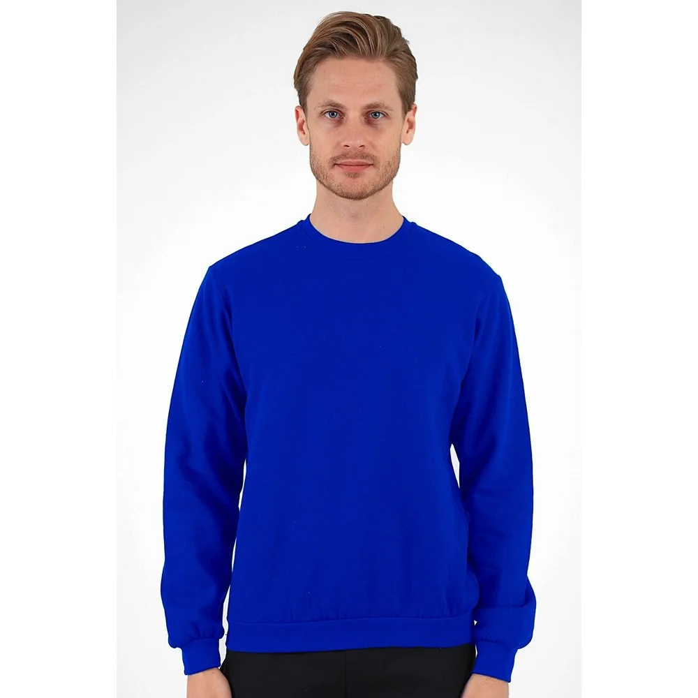 Saks Mavi Bisiklet Yaka Sweatshirt · RM-İK-SW-44