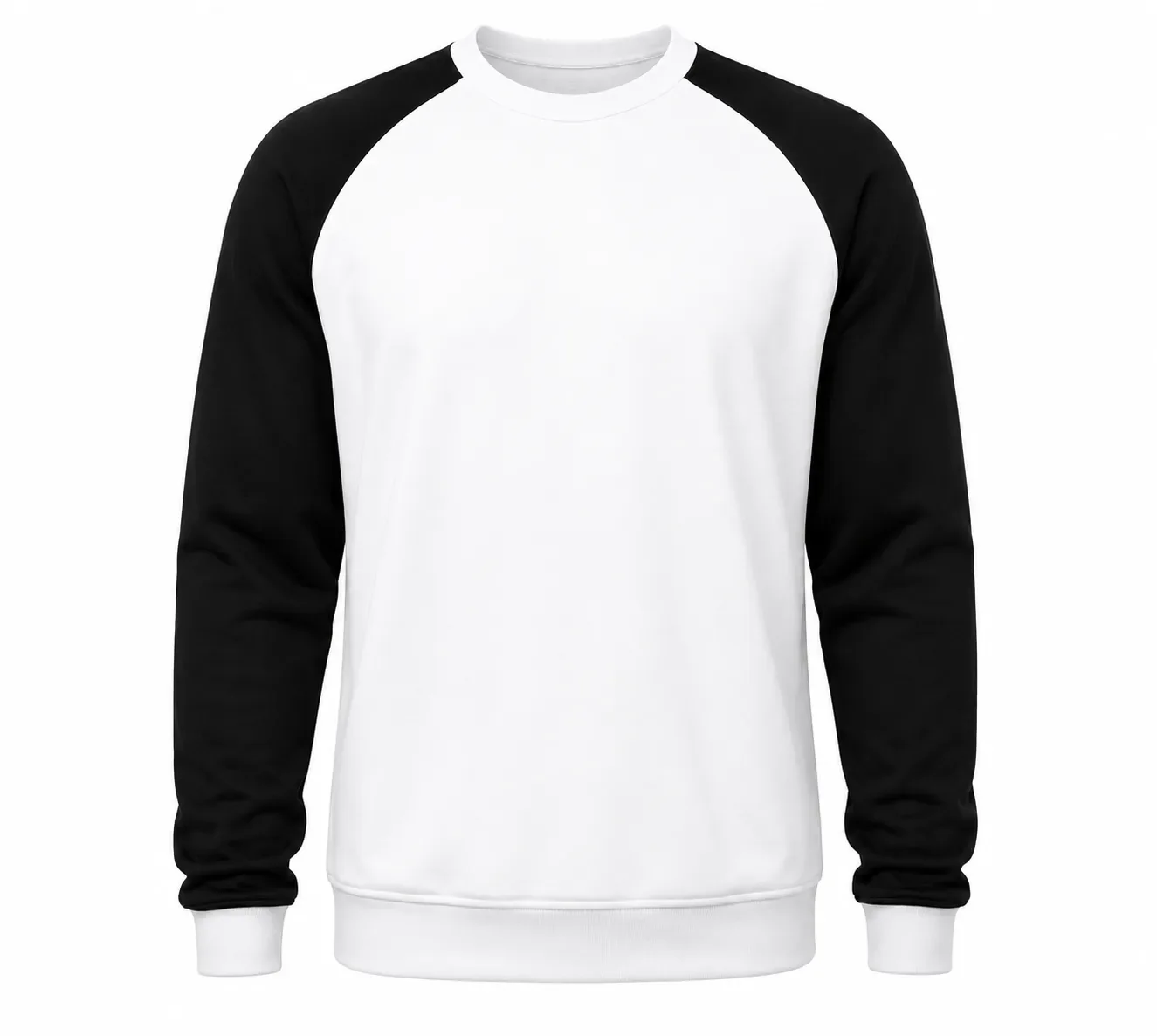 Beyaz Siyah Raglan Kollu Bisiklet Yaka Sweatshirt - Beyaz · RM-İK-SW-9