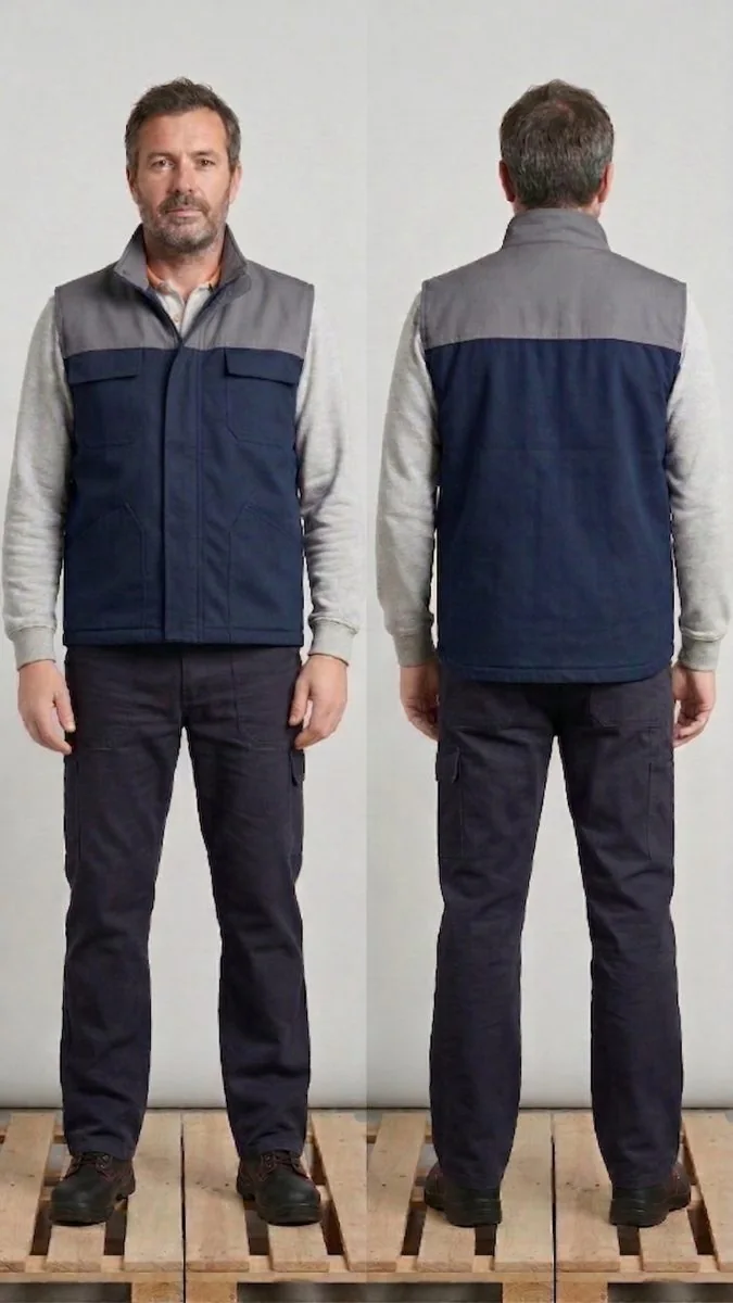 Lacivert Gri Omuzlu Yelek · RM-İK-YL-118