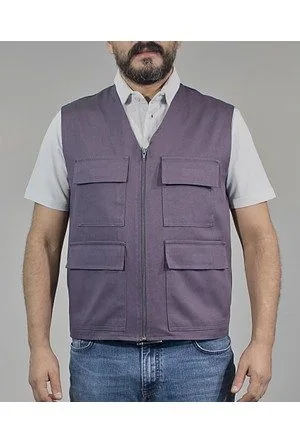 Gri Çok Cepli Yelek · RM-İK-YL-122