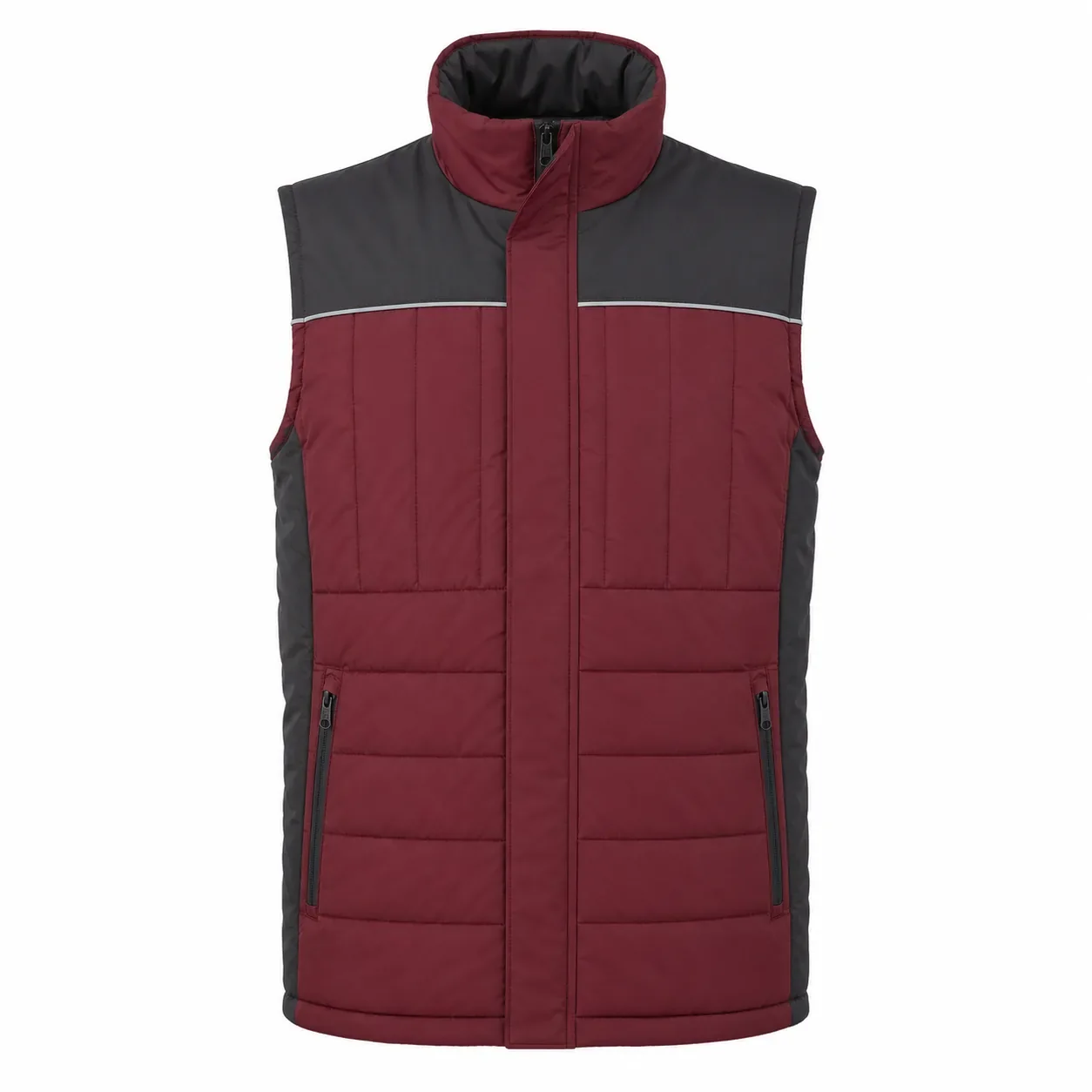 Bordo Antrasit Reflektif Kışlık İş Yeleği - antrasit / bordo · RM-İK-YL-40