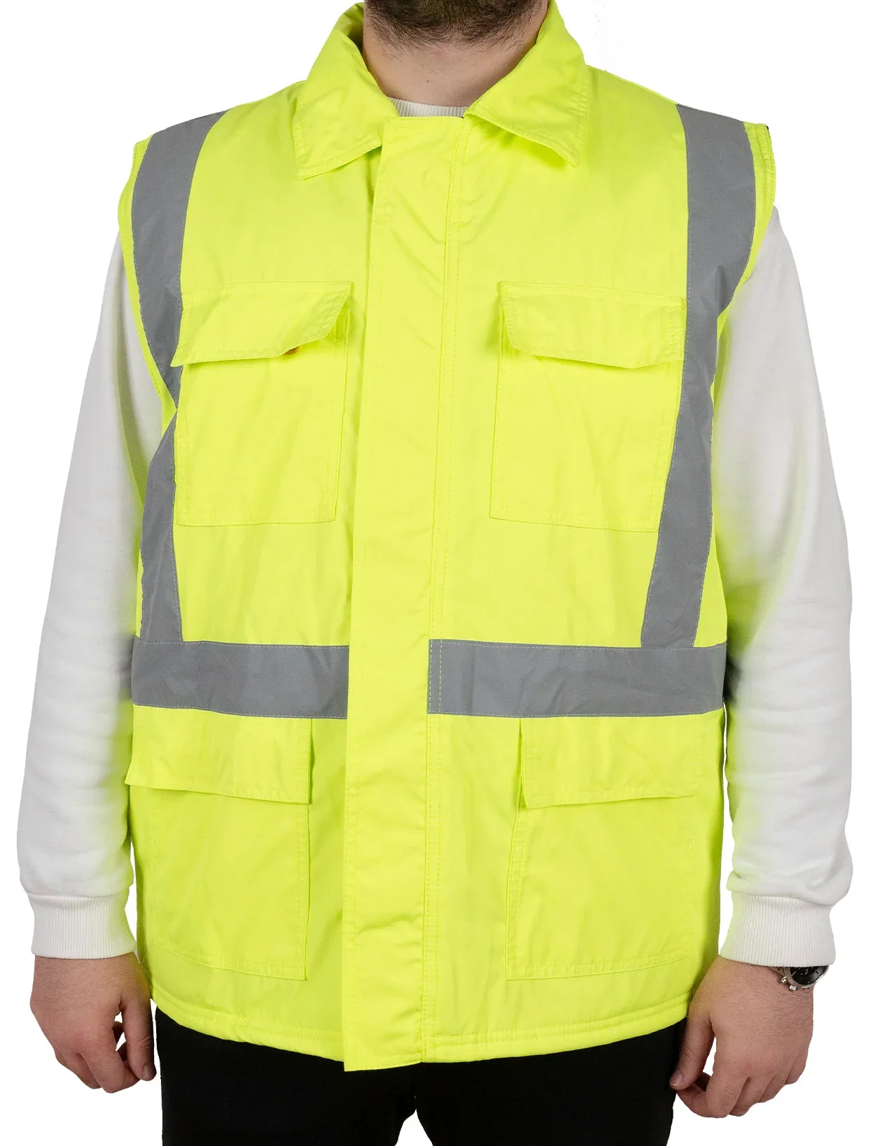 Kapitoneli Reflektörlü Yelek - Sarı · RM-İK-YL-63