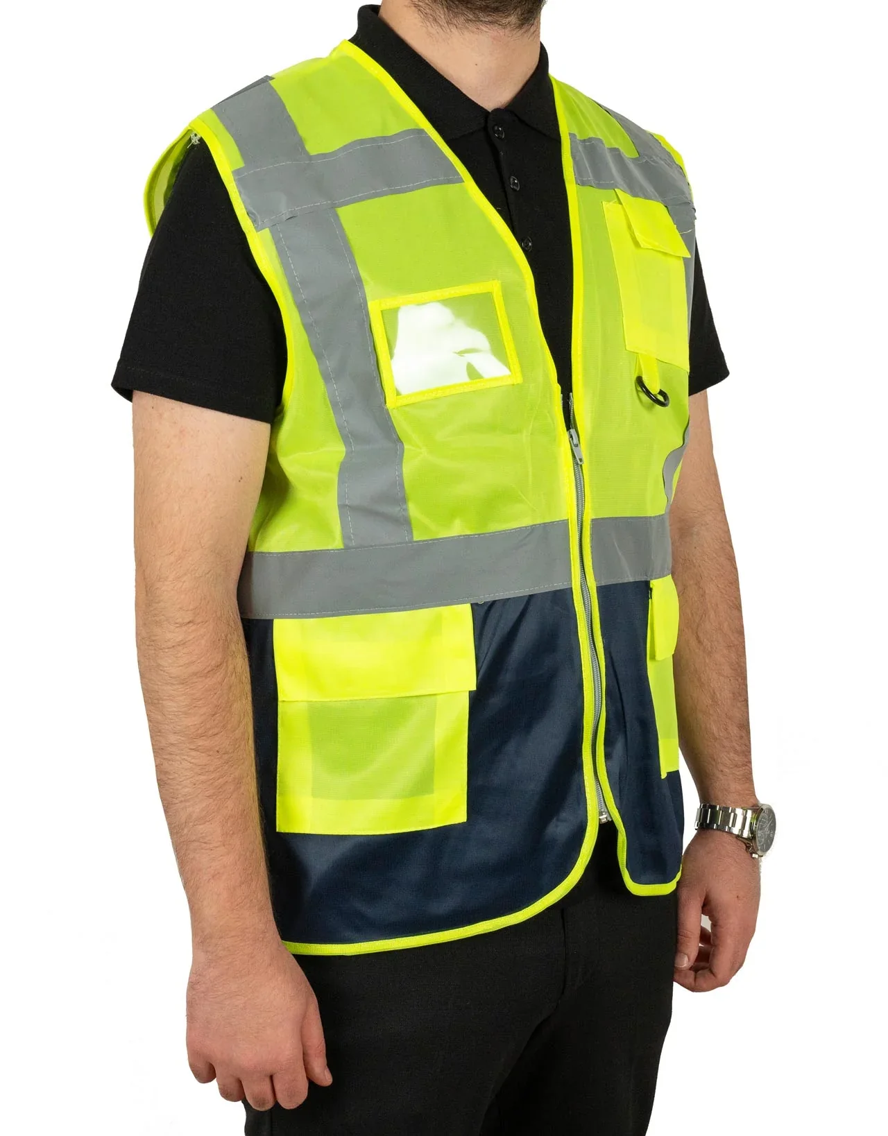 Reflektörlü Mühendis İkaz Yeleği Lacivert Hi Vis - Sarı · RM-İK-YL-71 (2/5)