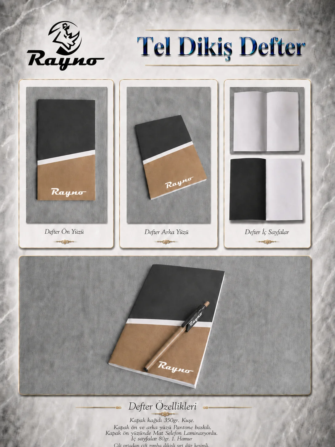 Defter - 2 Tel Dikiş Defter