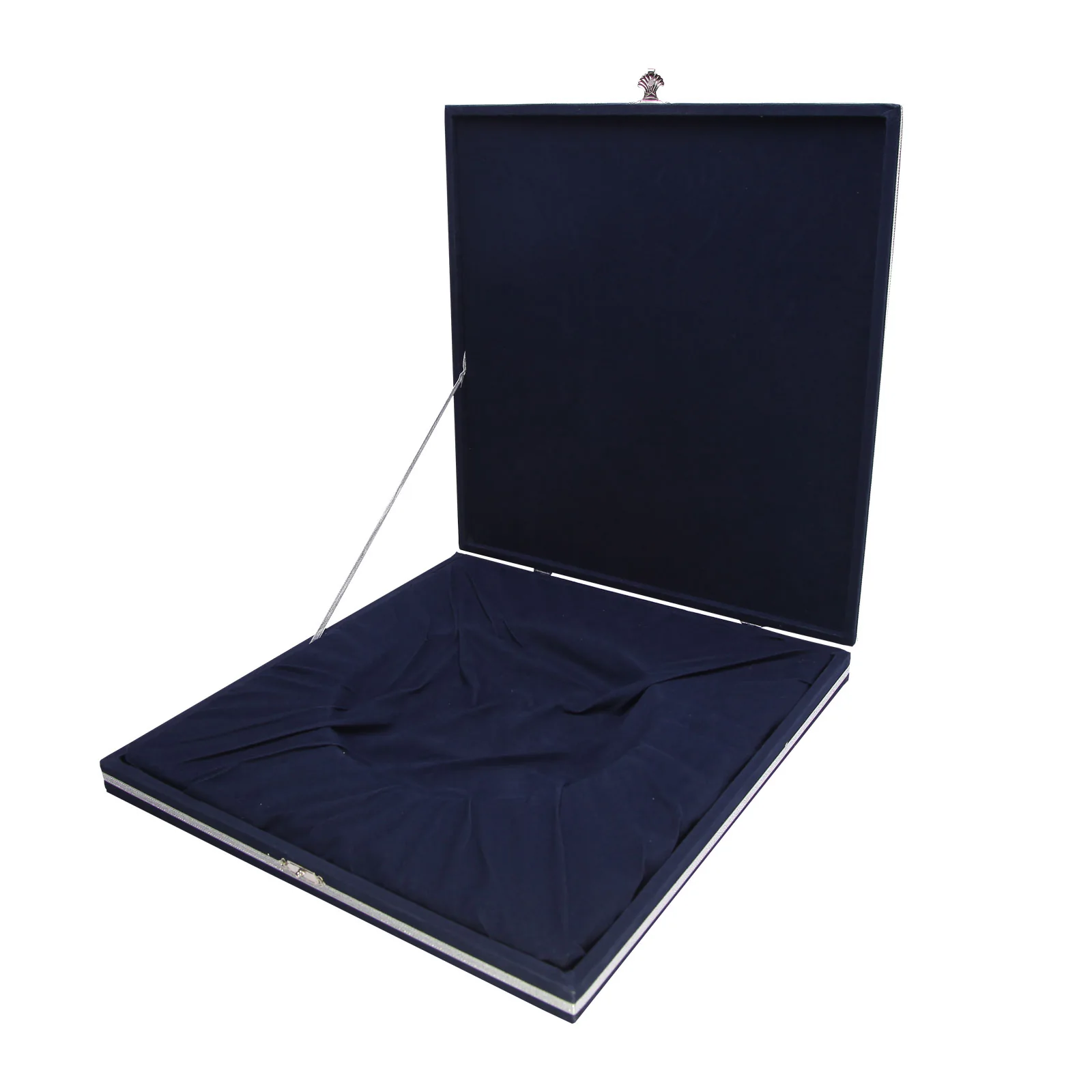 Kadife Tabak Kutusu 27x27 cm - Lacivert · RM-M-KT-11