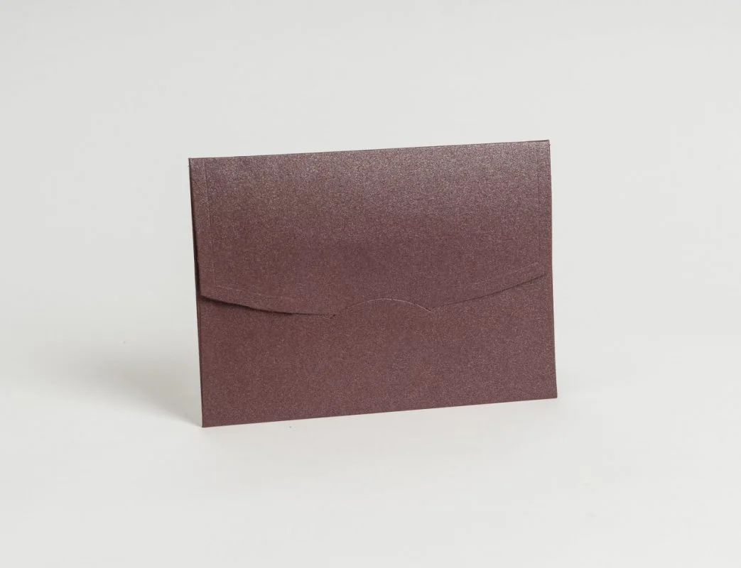 Davetiye zarfı 11x17 cm - Metalik Bordo · RM-M-ZF-105