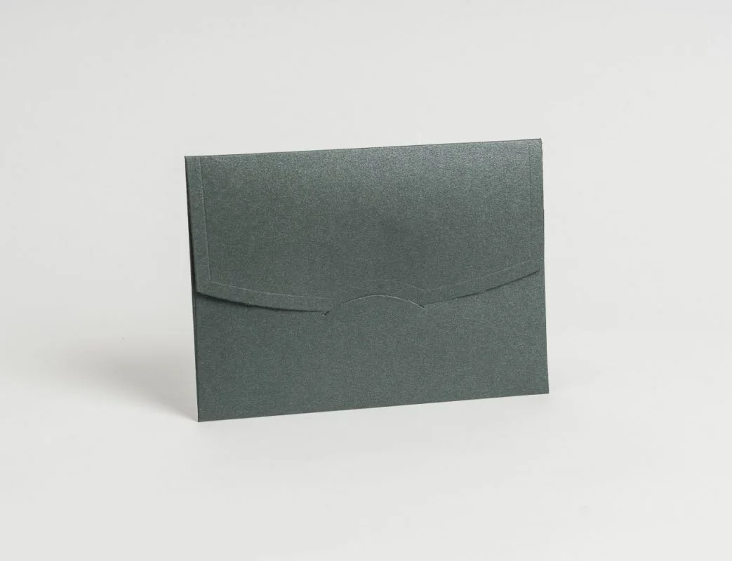 Davetiye zarfı 13x18 cm - Metalik Yeşil · RM-M-ZF-109