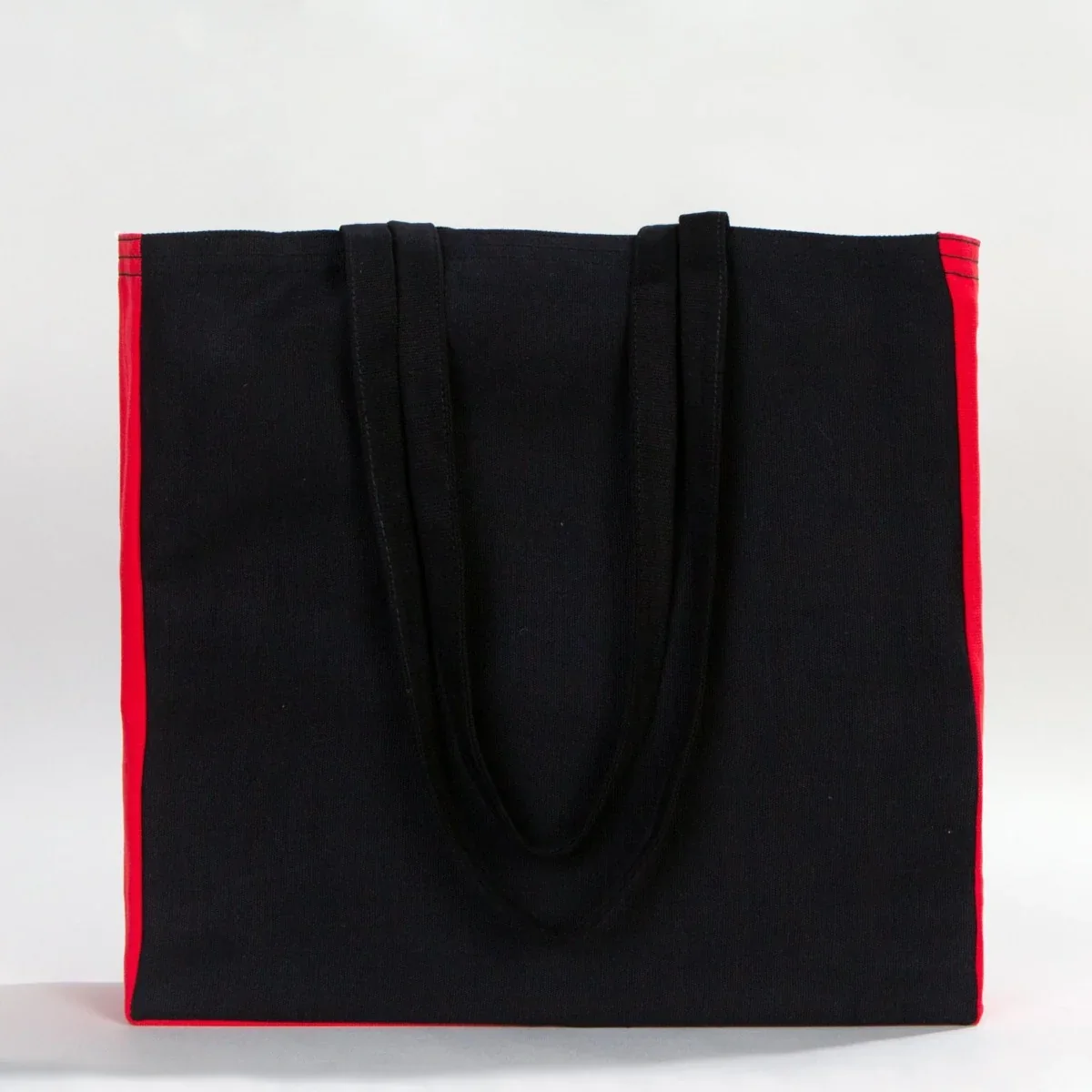 Classic Siyah Kanvas Çanta - Kırmızı Tam Körüklü · RM-P-CN-128