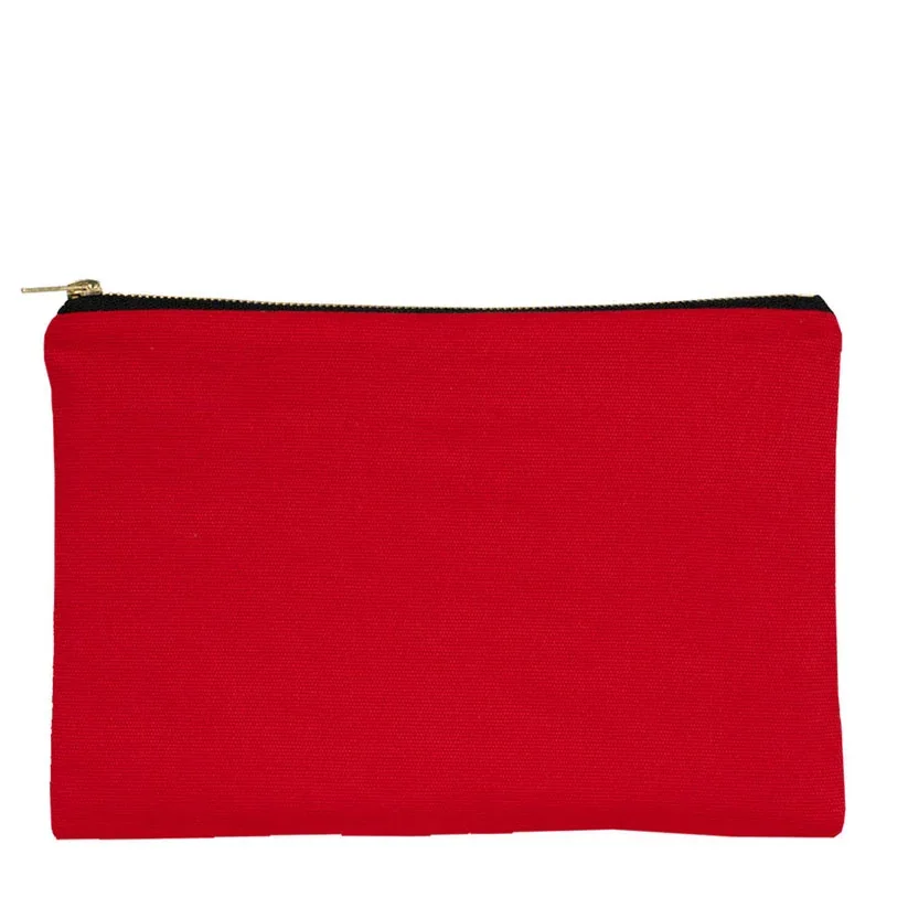 Prime Clutch - Metal Fermuar Kanvas Çanta (25x18) Kırmızı · RM-P-CN-142