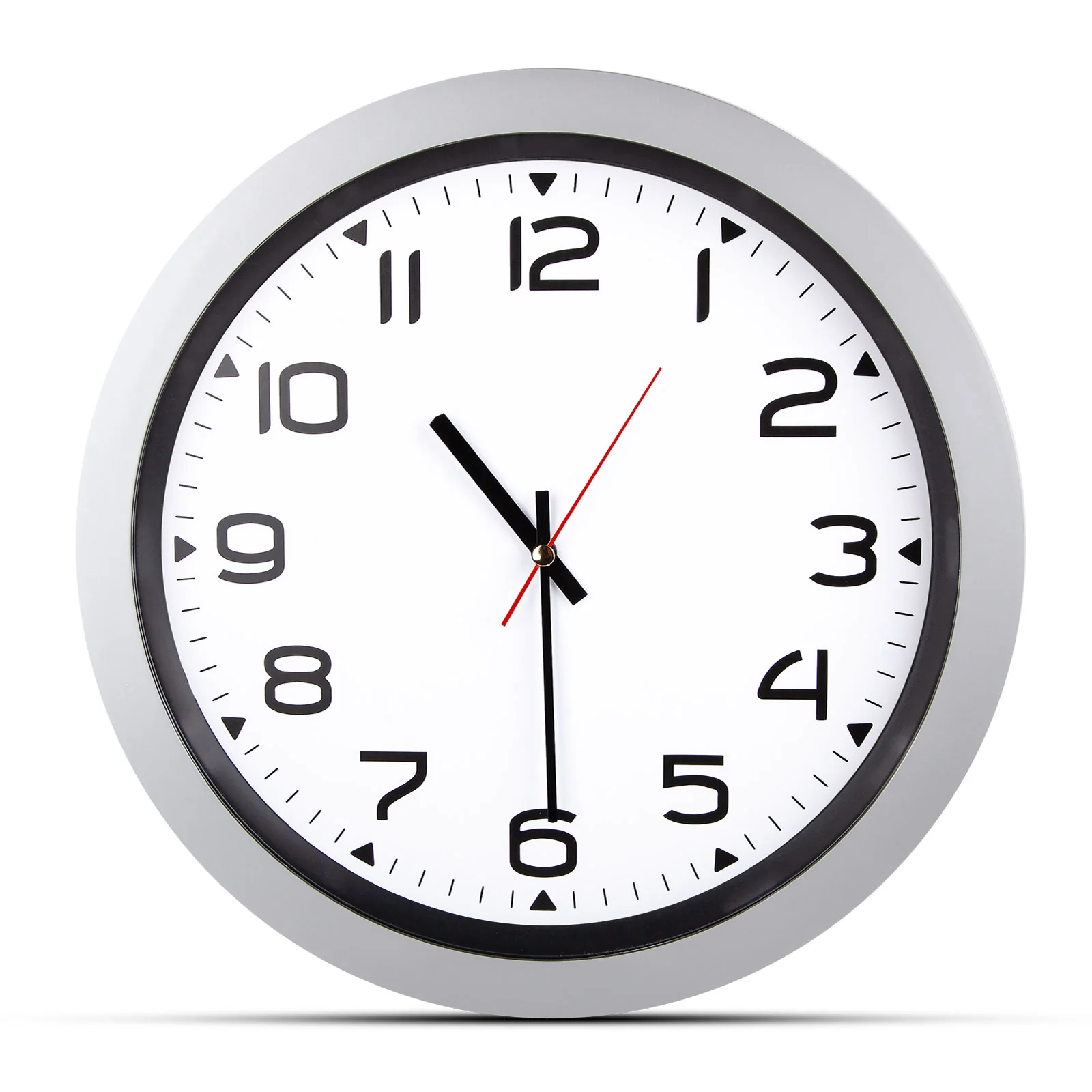 Plastik Kasa Duvar Saati 350mm - Gümüş · RM-P-SA-36